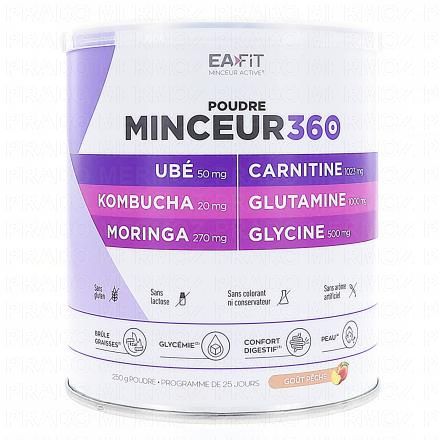EAFIT Poudre minceur 360 Ube Kombucha gout pêche 275g