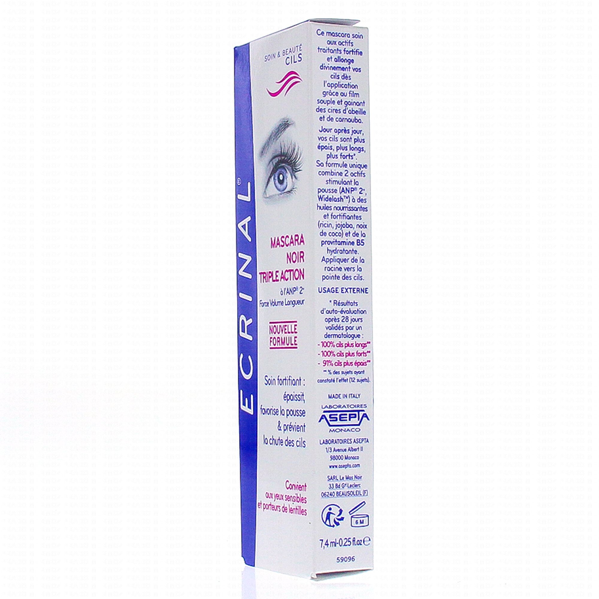 ECRINAL Mascara noir triple action 7.4ml Parapharmacie Prado Mermoz