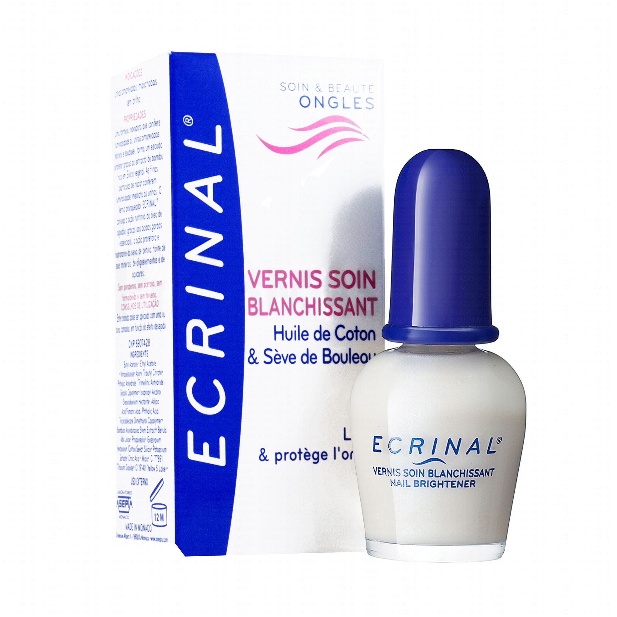 ECRINAL Vernis soin blanchissant flacon 10ml - Parapharmacie Prado Mermoz