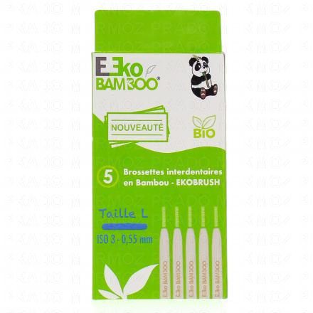 EKO BAMBOO Brossettes interdentaires en bambou (taille l 0,55 mm)