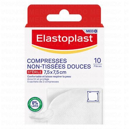 ELASTOPLAST Premiers Secours - Compresses Stériles non-tissées douces x10