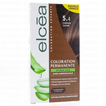 ELCEA Coloration permanente à l'aloé vera chatain cuivré 5.4