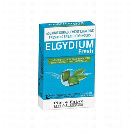 ELGYDIUM Fresh pocket pastilles à sucer sans sucre un boîte de 12