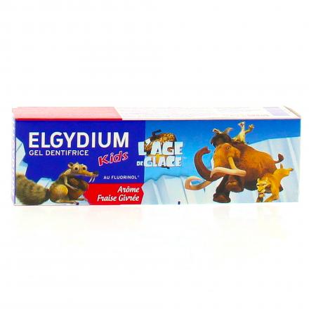 ELGYDIUM Gel dentifrice kids arôme fraise givrée tube 50 ml