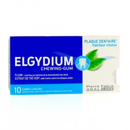 ELGYDIUM Gommes à mâcher sans sucre au fluor et thé vert gomme x 10