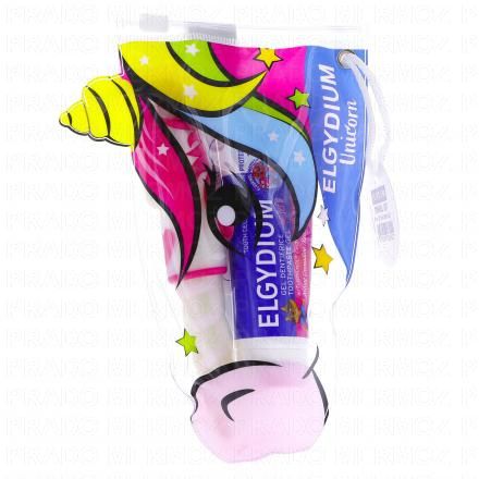 Kids Trousse Voyage hygiène dentaire licorne
