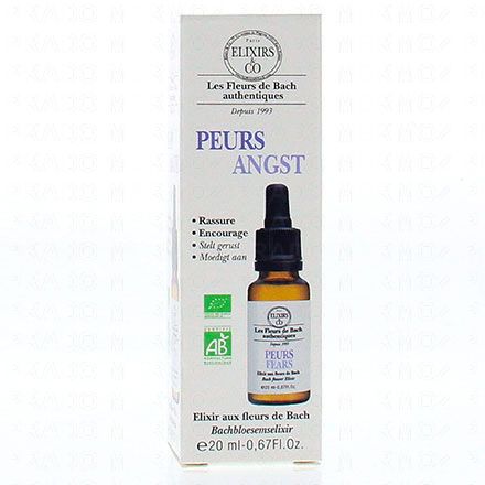 ELIXIRS & CO Les Fleurs de Bach authentiques Peurs flacon 20ml