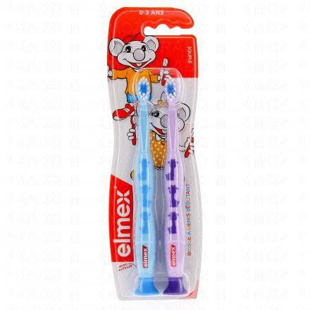 ELMEX Brosse à dents souple débutant 0 à 3 ans (lot de 2)