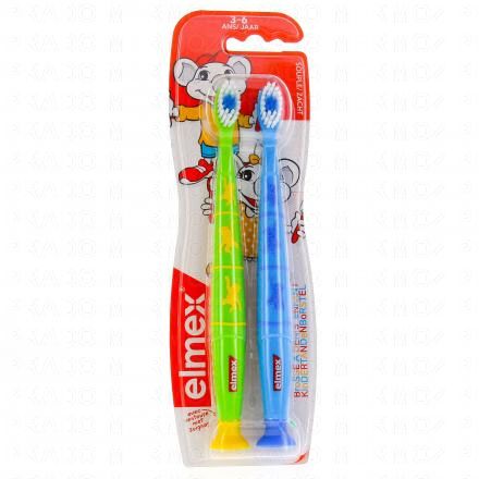 ELMEX Brosse à dents souple enfant 3 à 6 ans (lot de 2)