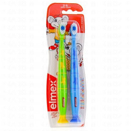 ELMEX Brosse à dents souple enfants 3 à 6 ans (lot de 2)