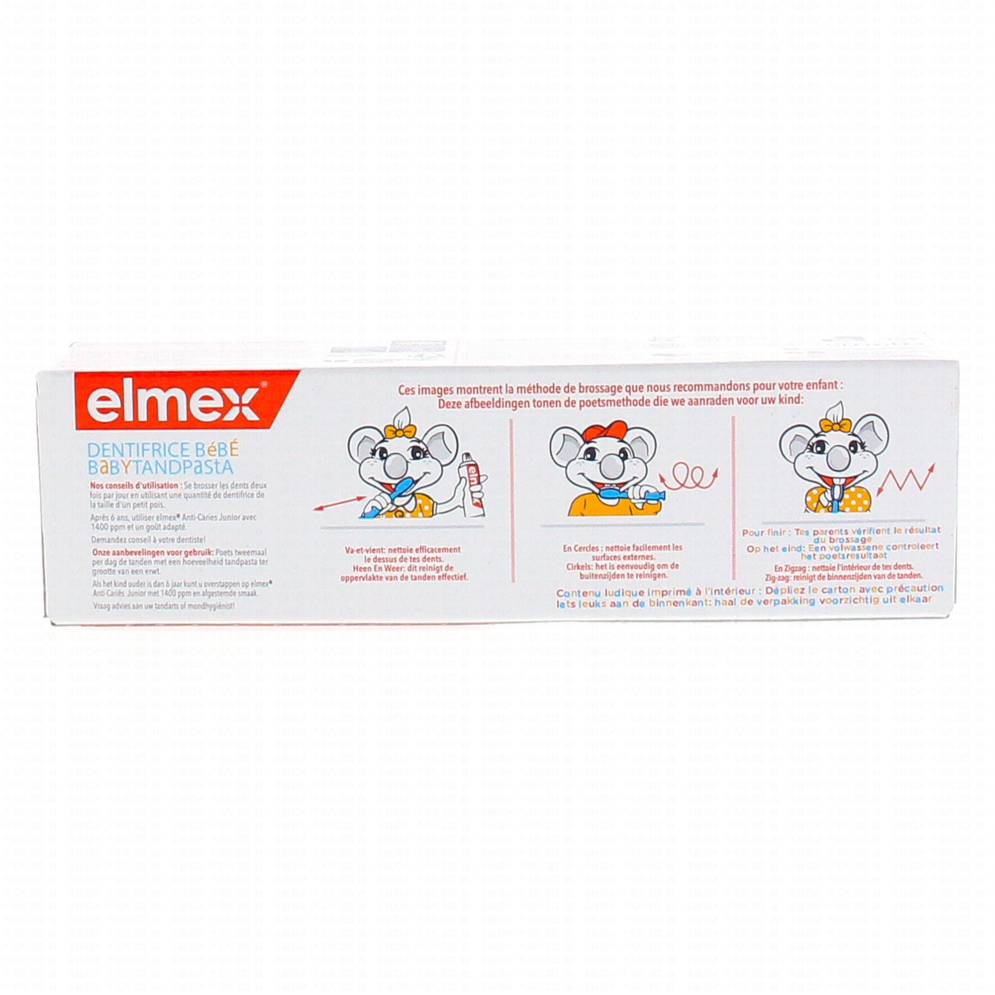 Elmex Dentifrice Bebe Tube 50ml Parapharmacie En Ligne Prado Mermoz