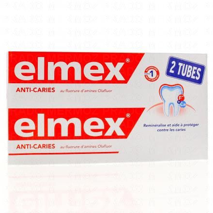ELMEX Dentifrice protection caries (lot de 2 tubes de 125ml)