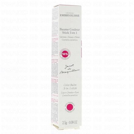 EMBRYOLISSE Baume Couleur Stick 3en1 Rose Framboise 2,5g