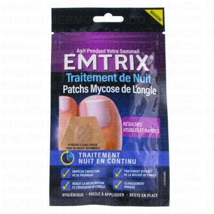 EMTRIX Traitement de nuit Patchs mycose de l'ongle x14 patchs