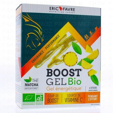 ERIC FAVRE Gel boost bio saveur ananas x6 sticks 40g