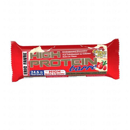 ERIC FAVRE High protein barre saveur cranberries chocolat blanc 80g