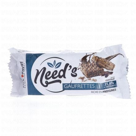 ERIC FAVRE Need's Gaufrettes prot&eacute;in&eacute;es chocolat