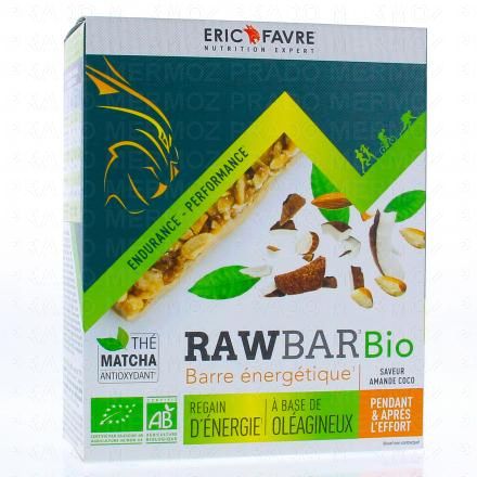 ERIC FAVRE Rawbar bio barreénergétique saveur amande coco x6 barres
