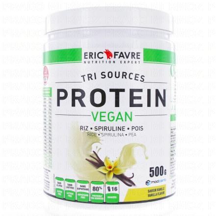 ERIC FAVRE Tri Sources - Protéine végan saveur vanille 500gr