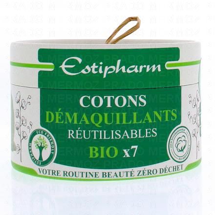 ESTIPHARM Cotons démaquillants réutilisables bio x7