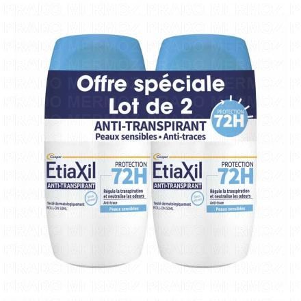 ETIAXIL Anti-Transpirant - D&eacute;odorant Roll-on Protection 72h (lot 2 x 50ml)