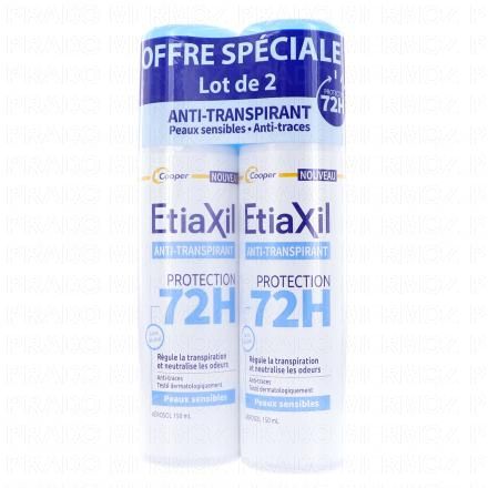 ETIAXIL Anti-Transpirant - D&eacute;odorant Protection 72h (lot 2 x 150ml)