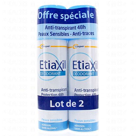 Déodorant anti-transpirant lot de 2 aérosols de 150ml 5