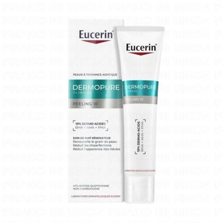 EUCERIN DermoPure Clinical - Peeling 10 Soin de nuit r&eacute;novateur 40 ml