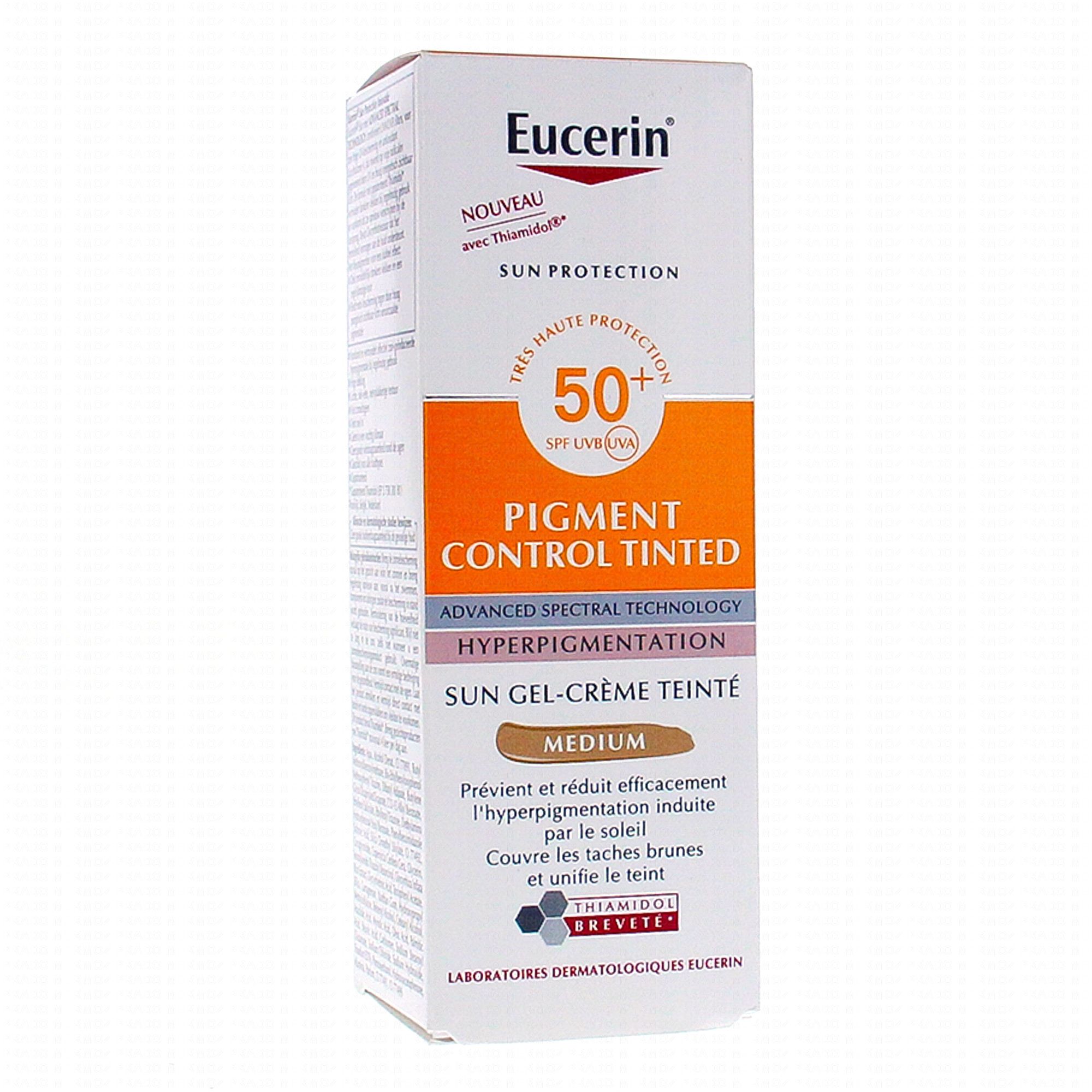 EUCERIN Sun Protection Pigment control tinted Gel crème teintée médium SPF50+ 50ml