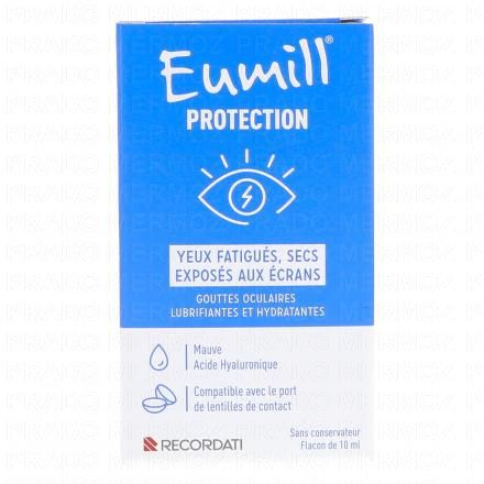 EUMILL Protection Gouttes Occulaires yeux fatigués, secs, exposés aux écrans (10ml)