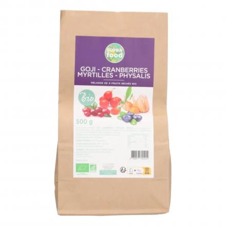 EXOPHARM Suprafood Goji - Cranberries - Myrtilles - Physalis Bio 500g