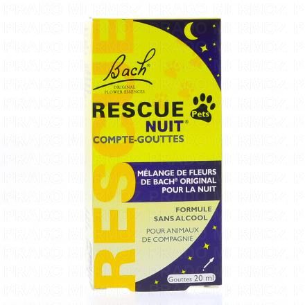 FLEURS DE BACH Rescue Pets Nuit Compte Gouttes 20ml