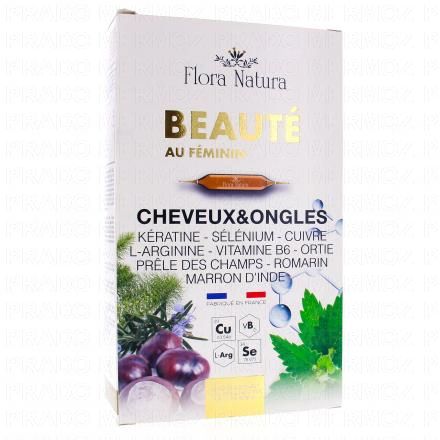 FLORA NATURA Beauté au féminin cheveux et ongles 20 ampoules