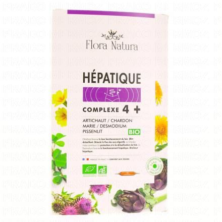 FLORA NATURA Complexe 4+ Hépatique Bio 20 Ampoules de 15ml