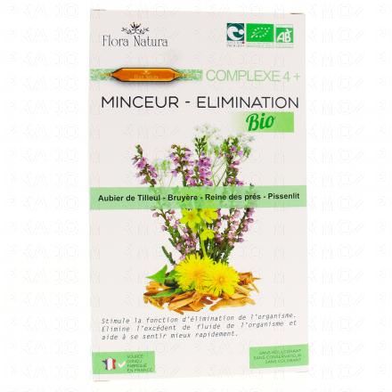 FLORA NATURA Complexe 4+ Minceur - Elimination Bio 20 Ampoules de 15ml