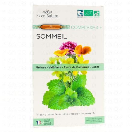 FLORA NATURA Complexe 4+ Sommeil Bio 20 Ampoules de 15ml