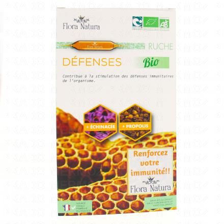 FLORA NATURA Défenses Bio Echinacée et Propolis 20 ampoules de 15ml