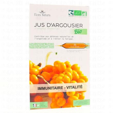 FLORA NATURA Jus d'Argousier Bio 20 Ampoules de 15ml