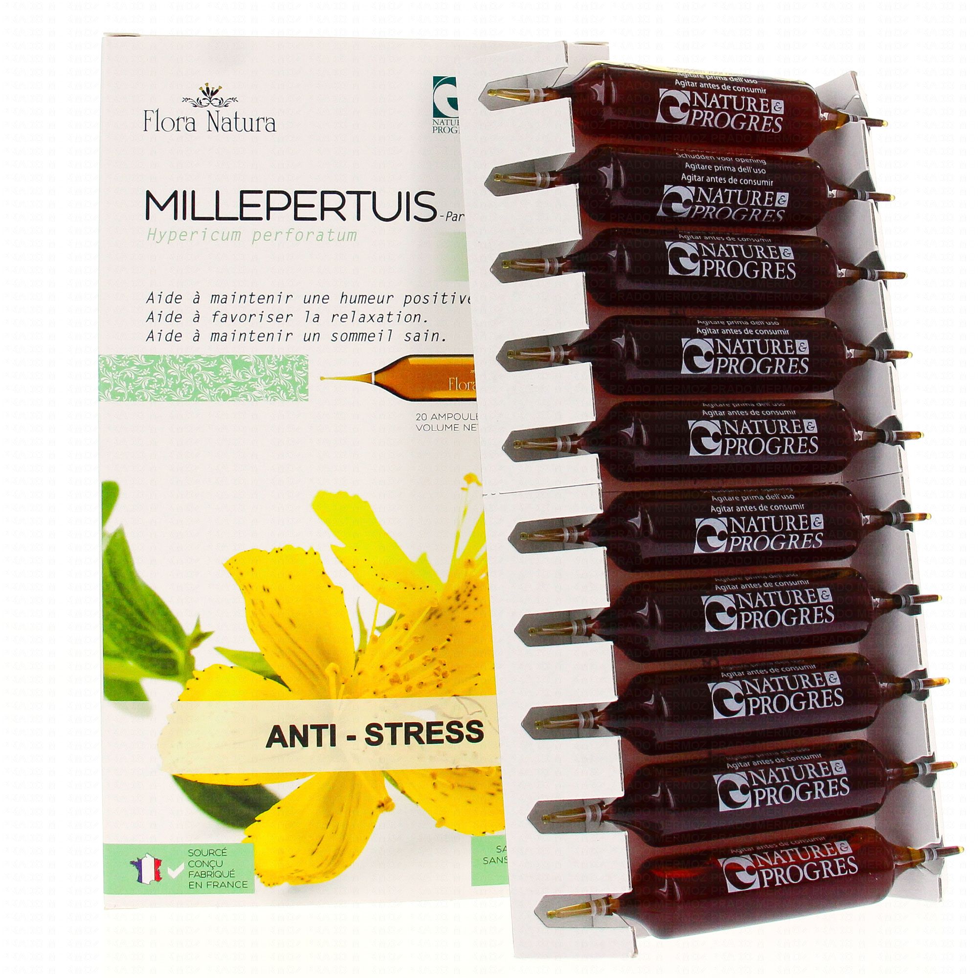 FLORA NATURA Millepertuis Bio 20 Ampoules de 15ml Parapharmacie Prado