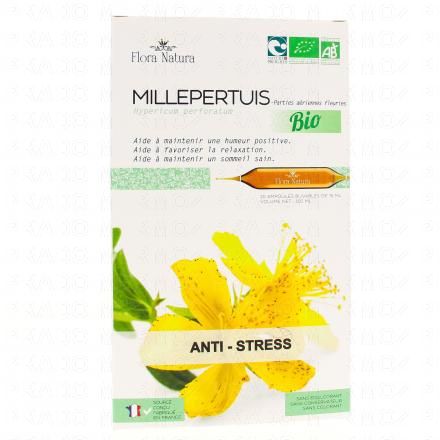 FLORA NATURA Millepertuis Bio 20 Ampoules de 15ml