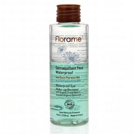 FLORAME Eaux florales bio - Démaquillant yeux waterproof flacon 110ml