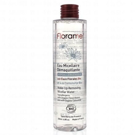FLORAME Eaux florales bio - Eau micellaire démaquillante flacon 200ml