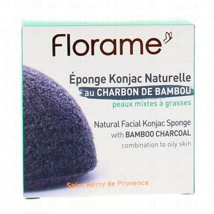 FLORAME Eponge konjac naturelle au charbon de bambou x1