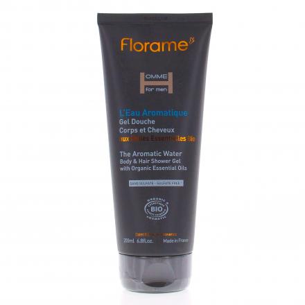 FLORAME Homme Gel douche corps et cheveux bio l'Eau Aromatique tube 200ml