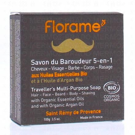 FLORAME Homme - Savon de baroudeur 5 en 1 bio 100g