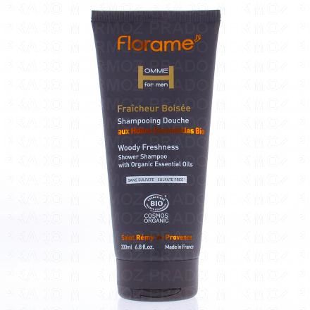 FLORAME Homme - Shampooing douche Fraîcheur boisée bio 200ml