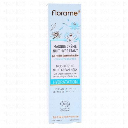 FLORAME Masque crème nuit hydratant bio 65ml