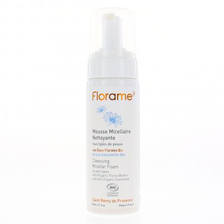 FLORAME Eaux florales bio - Mousse micellaire nettoyante bio flacon pompe 150ml