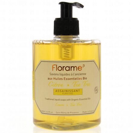 FLORAME Savon liquide citron-tea-tree flacon pompe 500ml