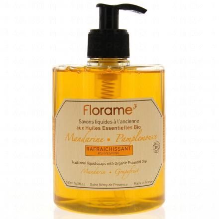 FLORAME Savon liquide mandarine pamplemousse flacon pompe 500ml